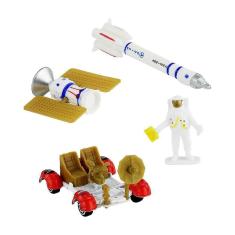 Brinquedo Kit Espacial Astronauta Carrinho Azul E Satélite