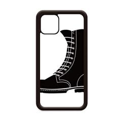 Botas masculinas pretas de cano alto padrão para iPhone 12 Pro Max capa para Apple Mini Mobile Case Shell