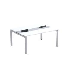 Mesa Plataforma Dupla com Pé de Aço para Coworking 150x120 Pdc15/12/2p Branco/Cinza