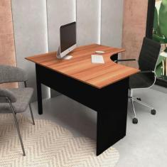 Mesa Escrivaninha em L 120cm x 60cm Pés Painel F5 Office - F5 Office G