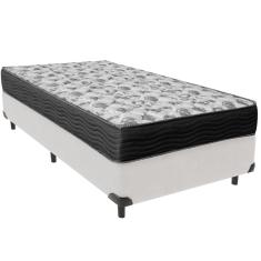 Cama Box Branco e Colchão ISO100 Espuma D33 Solteiro Ortobom
