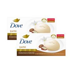 Kit 2 Sabonetes em Barra Dove Karite e Baunilha 6un cada