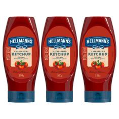 Kit 3 Ketchup Hellmanns Tradicional 380G