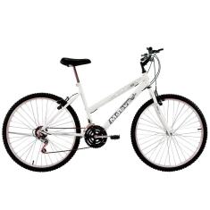Bicicleta Aro 24 Feminina Menina 18 Marchas Branca