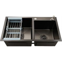 Cuba Para Cozinha Gourmet Pia Dupla Aço Inox 304 Awá Pingoo.casa - Preto