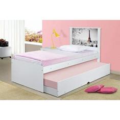 Cama Bibox Solteiro Cidade Paris com Colchões