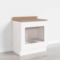 Balcão Forno de Embutir Ipanema Cabecasa Madeiramadeira Branco/Acácia