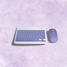Teclado Com Mouse Bluetooth Sem Fio Colorido Wireless Not PC tablet - 