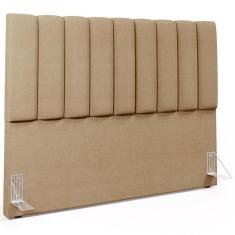 Cabeceira Cama Box Casal Queen 160 Cm Linho Bege Escuro