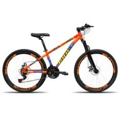 Bicicleta PRO X aro 26 Freeride 21V Freio a Disco Vzan Vmaxx, Laranja,