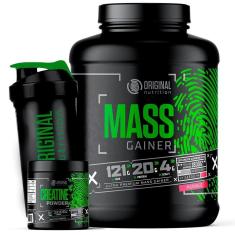 Kit Mass Gainer 1,8Kg + Creatina 100g + Coqueteleira - Original Nutrition-Unissex