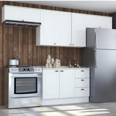 Cozinha Compacta Modulada 4 Peças com Duplo Aéreo Emily Espresso Móvei