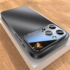 Estojo de carregamento sem fio magnético fosco para iPhone 11 12 13 14 Pro Max Square Capa de proteção para câmera à prova de choque, cinza, para iPhone 12