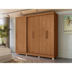 Guarda-roupa 5 Portas e 4 Gavetas com Pés Canela