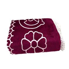 Colcha Chenille Canelada Bruna Jolitexvinho/Branco Poliéster