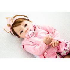 Bebê Reborn Menina, Princesa, Luxo,  Boneca - Nacional