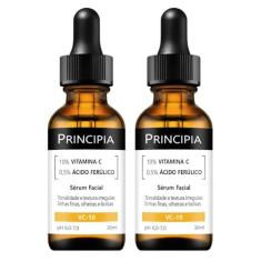 PRINCIPIA, Kit Duplo Sérum Vitamina C 10% + Ácido Ferúlico VC-10 - Antioxidante com 30ml