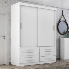 Guarda Roupa Solteiro 2 Portas Correr 6 Gav Capri - Quarta Divisão