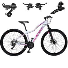 Bicicleta Feminina 29 Aluminio Ksw Mwza 21v Freio a Disco Cambio Troca