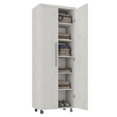 Armário Multiuso 2 Portas Com 5 Prateleiras 1305 Ilan Carvalho Claro