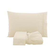 Jogo Lençol Casal Padrão 3 Peças  Ponto Palito 100 Algodão - theovitex