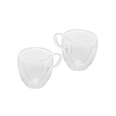 Conjunto 2 Xícaras de Café Parede Dupla de Vidro Borossilicato Heart 8