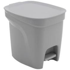 Lixeira 7L Polipropileno Cinza Aço Galvanizado 92 92851210