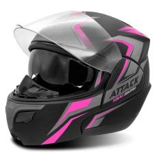 Capacete Moto Pro Tork Escamoteável Robocop New Attack Viseira Interna