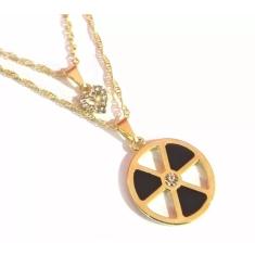 Colar Duplo Radiologia Profissão Folheado a Ouro 18k