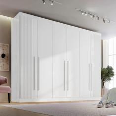 Guarda-roupa Casal MDF Ripado 6 Portas 6 Gavetas Paris Plus - D Doro