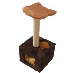 Arranhador Para Gatos Com Toca Marrom Com Caramelo - Akara Do Gato, Ma