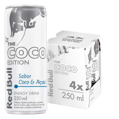Energético Red Bull Energy Drink, Coco e Açaí, 250 ml (4 latas)