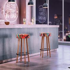 Kit 2 Banquetas Berlin Cor Retrô - Speciale Home