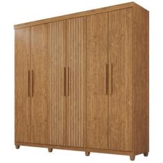 Guarda-Roupa de Solteiro 6 Portas 2 Gavetas Benfica Frison Cinamomo - 