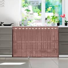 Cortina Para Vitrô De Renda Color 2,0X0,80M Interlar Rose