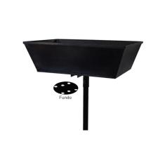 Lixeira de Rua Modelo Retangular 60cm