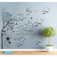 Adesivo Decorativo De Parede Árvore 2 Metros E Frase É Você