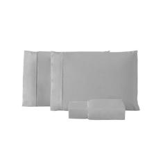 Jogo de Lençol King 3 Peças Ponto Palito Percal 200 Fios Roupa de Cama