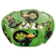 Piscina de Bolinhas Cat Noir Mimo Style Verde/Preto