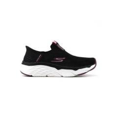 Tênis Feminino Skechers Slip-Ins Max Cushioning Preto Rosa-Feminino