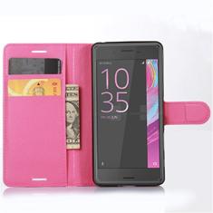 Capa para SONY Xperia X, capa carteira flip de couro PU premium com compartimento para cartão, suporte e fecho magnético [capa interna de TPU à prova de choque] Compatível com SONY Xperia X