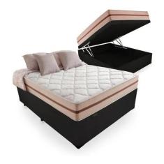 Cama box baú casal + Colchão Casal De Molas Ensacadas - Anjos - Classi