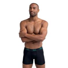 Cueca Mash Boxer Long Leg Microfibra Active - 140.09, Pt00, Preto, G