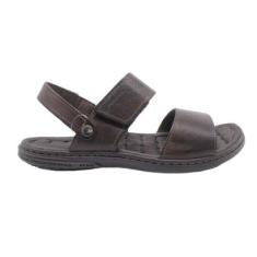 SANDÁLIA MASCULINA PEGADA COURO-Masculino