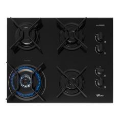 Cooktop A Gás Fischer 4 Bocas Fit Line Tripla Chama Trempe Iron 36330 Bivolt
