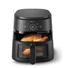 Philips Walita Fritadeira Airfryer Série 2000-6,2L, 1700W, Tecnologia RapidAir, Janela Transparente, Painel Touch Digital, 13 Modos de Preparo, Até 90% Menos Gordura, Preta, 220V (NA230/09)