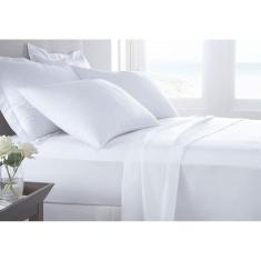 Lençol Queen Com Elástico Algodão  180 Fios Avulso Branco