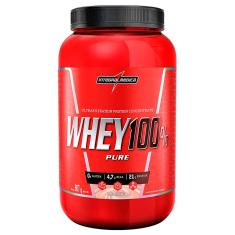 Whey Protein 100% Pure Morango IntegralMédica Pote - 907g Integral Medica 