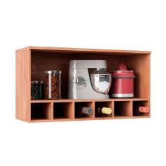 Armário Aéreo P/ Cozinha Nápoli Prime Adega C/ 1 Porta Basculante 80cm Amendoa/off White - Ronipa