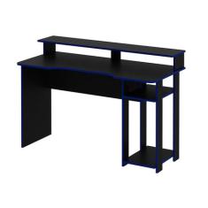 Mesa Gamer 136x89,5x60 cm Preto/Azul Tecnomobili